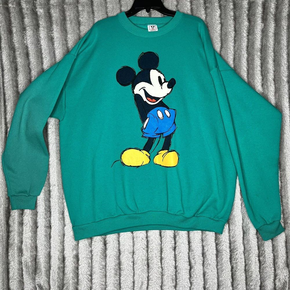 Vintage‎ Mickey Mouse Pullover Crewneck Disney Wear 2XL USA Made